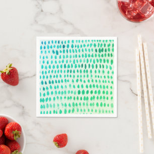 Serviette En Papier Motif d'aquarelle Seaglass