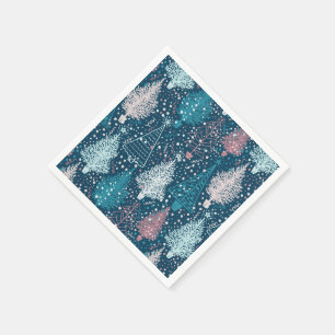 Serviette En Papier Motif d'arbres de Noël abstraits