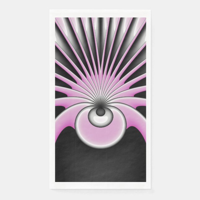 Serviette En Papier Motif d'art fractal Abstrait moderne (Devant)