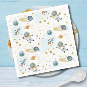 Serviette En Papier Motif d'astronaute de l'espace extra-atmosphérique
