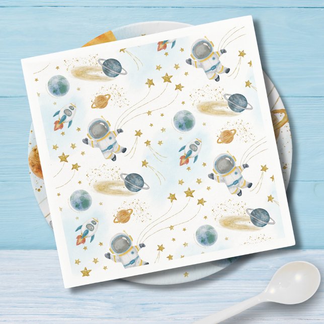 Serviette En Papier Motif d'astronaute de l'espace extra-atmosphérique (Créateur téléchargé)