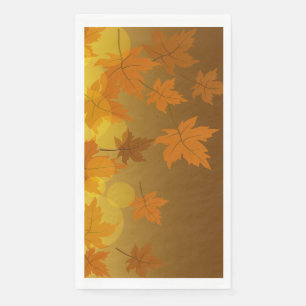 Serviette En Papier Motif d'automne avec feuilles d'érable en chute et