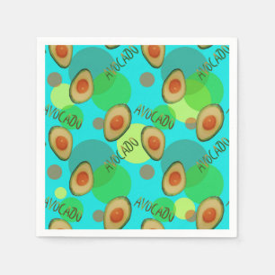 Serviette En Papier Motif d'avocat frais et amusant
