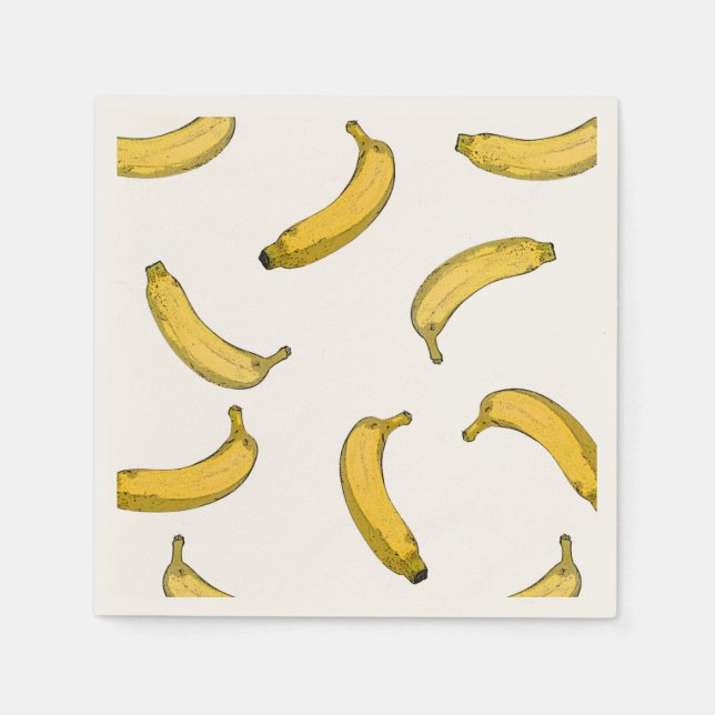 Serviette En Papier motif de banane (Devant)
