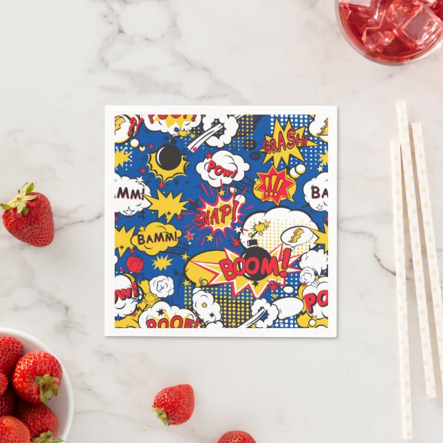 Serviette En Papier Motif de bande dessinée mignon  (En situation)