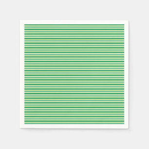 Serviette En Papier Motif de bandes vertes pour la Saint-Patrick