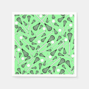 Serviette En Papier Motif de bâtons de crosse vert clair
