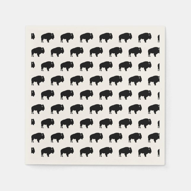 Serviette En Papier motif de bison (Devant)