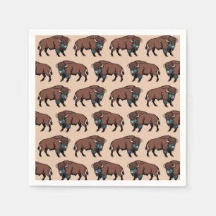 Serviette En Papier Motif de bison de Buffalo