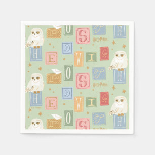 Serviette En Papier Motif de bloc de lettres de Hedwig Post
