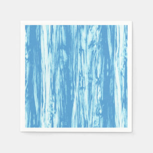 Serviette En Papier Motif de bois de chauffe - bleu et blanc de l'océa