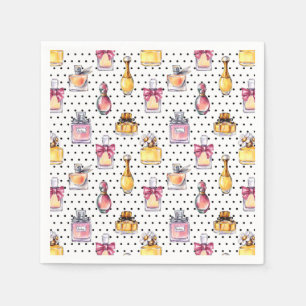 Serviette En Papier Motif de bouteilles de parfum