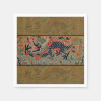 Motif de broderie en soie de dragon chinois antiqu