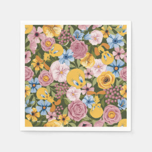 Serviette En Papier Motif de broderie florale TWEETY™
