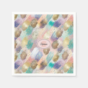 Serviette En Papier Motif de brosse diagonale dynamique