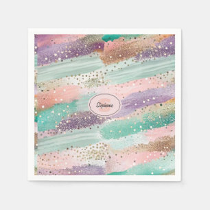 Serviette En Papier Motif de brosse diagonale dynamique (2)