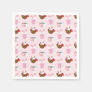Serviette En Papier Motif de cacao chaud Noël