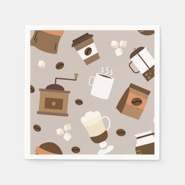 Serviette En Papier Motif de café (Devant)