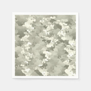 Serviette En Papier Motif de camouflage gris