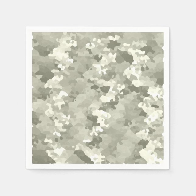 Serviette En Papier Motif de camouflage gris (Devant)