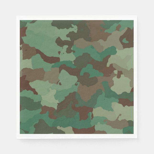 Serviette En Papier Motif de camouflage militaire (Forces armées) (Devant)