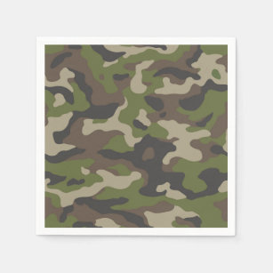 Serviette En Papier Motif de camouflage vert