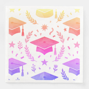 Serviette En Papier Motif de capuchon de fin d'études à ombre de couch