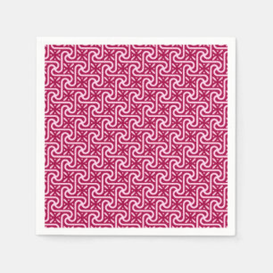 Serviette En Papier Motif de carreaux égyptien, bordeaux et rose