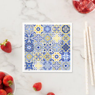 Serviette En Papier Motif de carreaux portugais