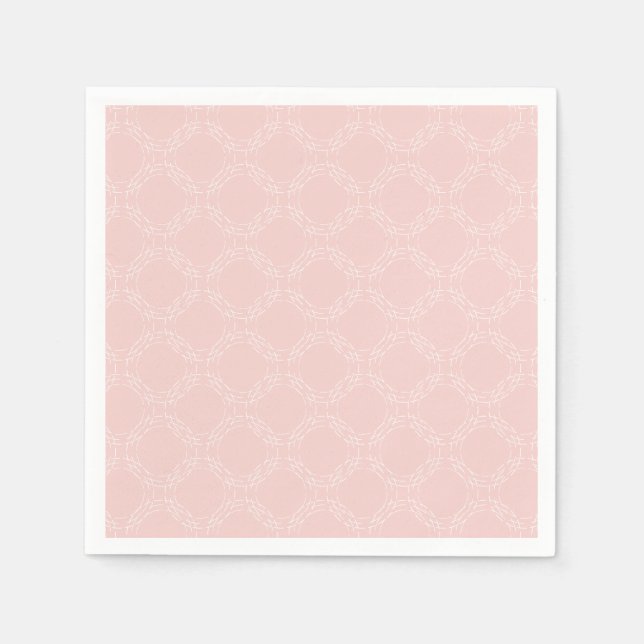 Serviette En Papier Motif de cercle rose pastel (Devant)