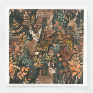 Serviette En Papier Motif de cerfs bruns mignons