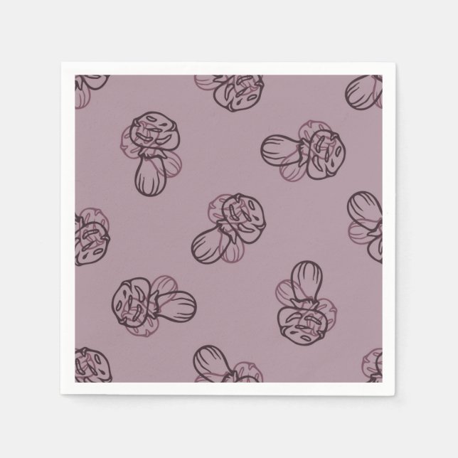 Serviette En Papier Motif de champignons (Devant)