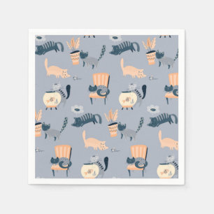 Serviette En Papier Motif de chat