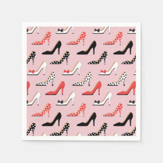 Serviette En Papier Motif de chaussures de pompe à talon haute couleur