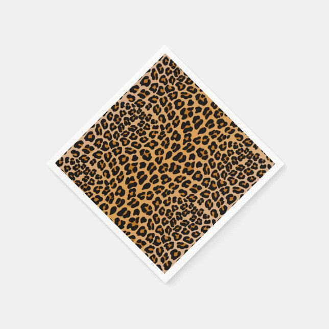 Serviette En Papier Motif de Cheetah Leopard (Coin)
