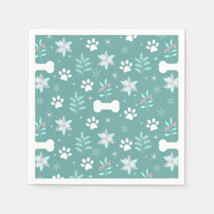 Serviette En Papier Motif de chiens et d'os de vacances