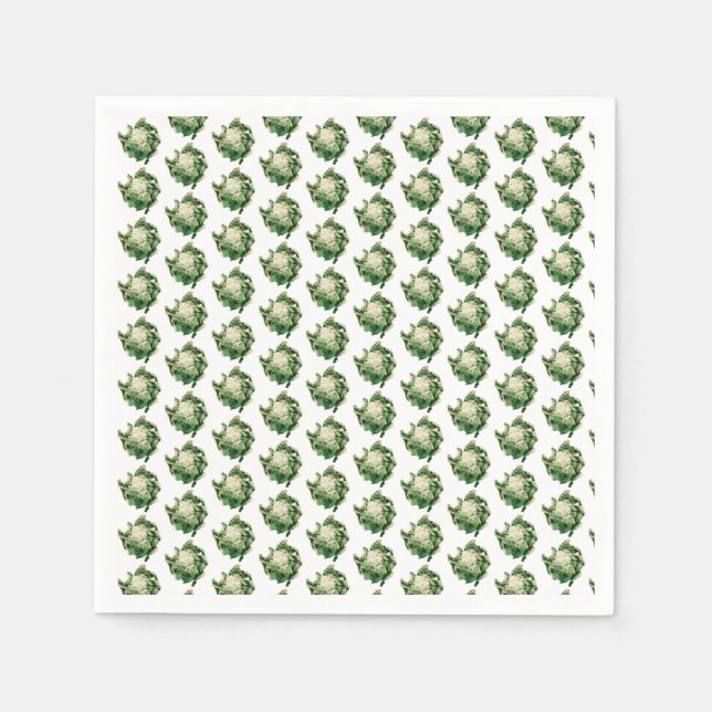 Serviette En Papier Motif de chou-fleur (Devant)