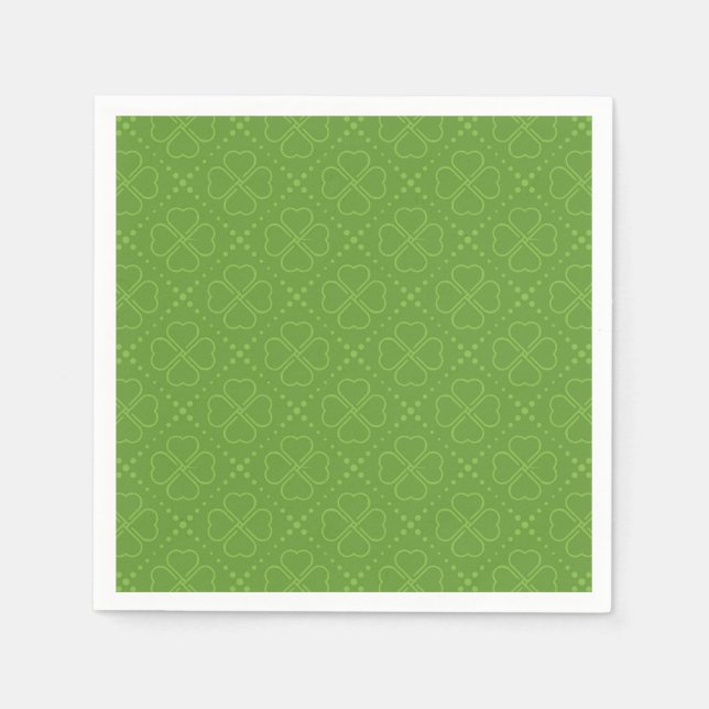 Serviette En Papier Motif de Clover du coeur (Devant)