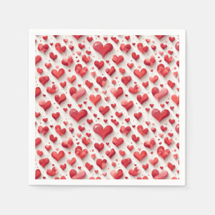 Serviette En Papier Motif de coeur
