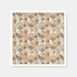 Serviette En Papier Motif de conception de triangle géométrique abstra