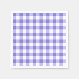 Serviette En Papier Motif De Contrôle En vichy Violet Et Blanc
