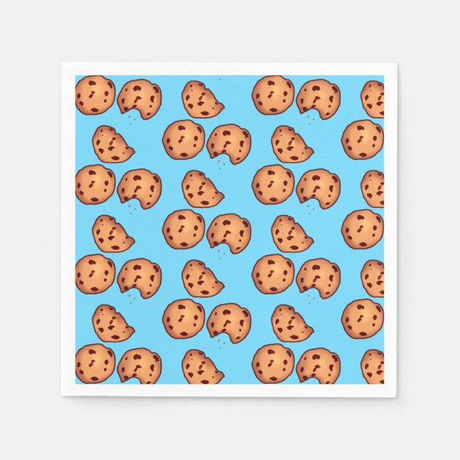 Serviette En Papier Motif de cookies à puces de chocolat (Devant)