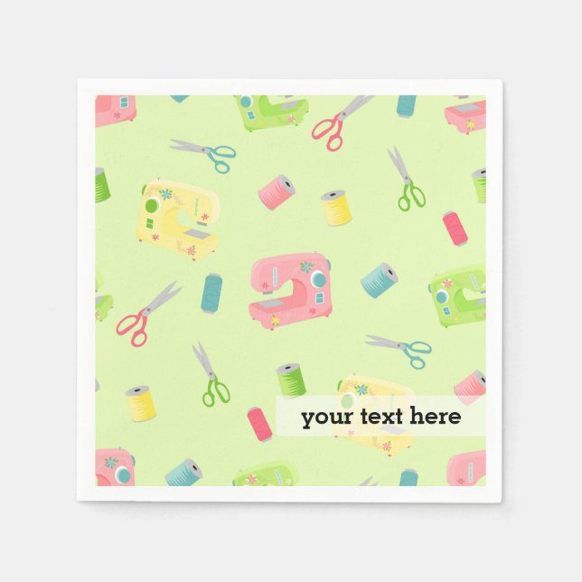 Serviette En Papier Motif de couture (Devant)