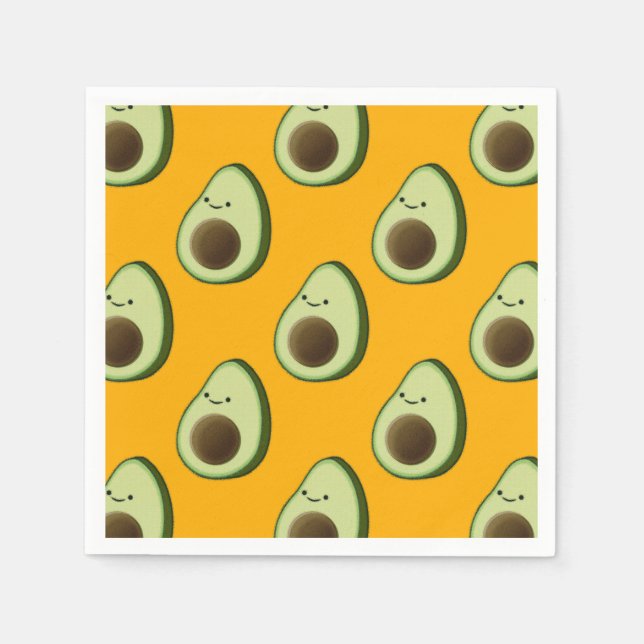 Serviette En Papier Motif de dessin Avocado (Devant)