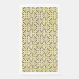 Serviette En Papier Motif de diamant grisé et jaune