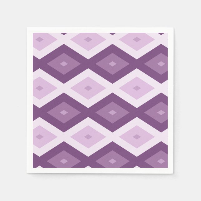 Serviette En Papier Motif de diamant violet (Devant)