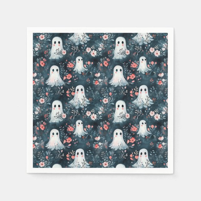 Serviette En Papier Motif de fantôme Boho foncé serviettes (Devant)