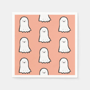 Serviette En Papier Motif de fantôme mignon d'Halloween