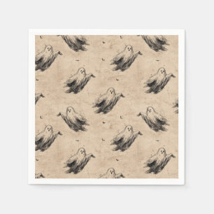 Serviette En Papier Motif de fantôme Vintage rustique (2)