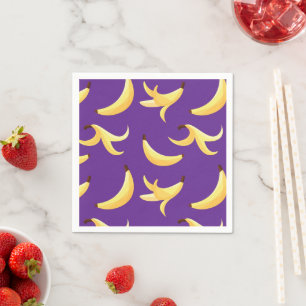 Serviette En Papier Motif de fête drôle de jeux de mots sur la banane,